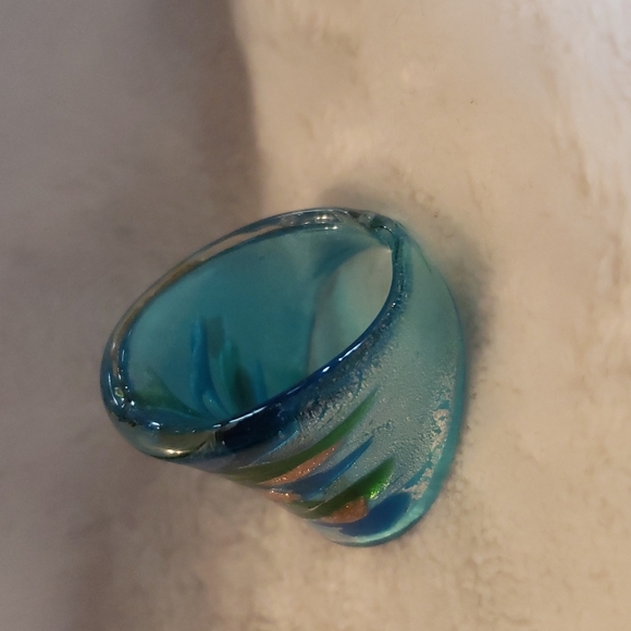 NWOT Murano blue, green, silver, and gold ring 💍 - Picture 7 of 10